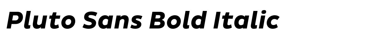 Pluto Sans Bold Italic